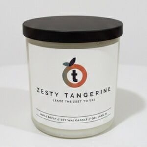 Zesty Tangerine Scented Candle - Black Lid